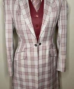 DAY COAT GREY/MAROON PLAID FRIERSON