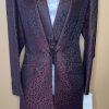 BURGUNDY WITH BLACK PATTERN BECKER BROTHERS DAY COAT