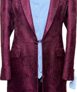 BURGUNDY PAISLEY DEREGNAUCOURT DAY COAT