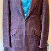 DAY COAT EGGPLANT WITH BLUE WINDOWPANE ELLIE MAY